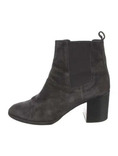 Pre-owned Sergio Rossi Suede Chelsea Boots In Black