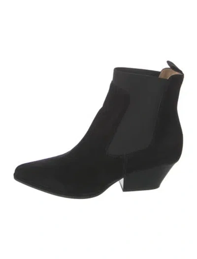 Pre-owned Sergio Rossi Suede Chelsea Boots In Black