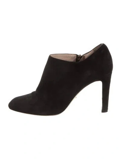 Pre-owned Sergio Rossi Suede Cutout Accent Boots In Blue