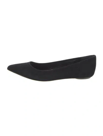 Pre-owned Sergio Rossi Suede Flats In Black