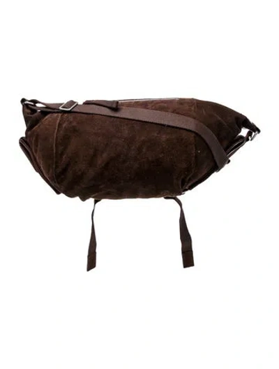 Pre-owned Sergio Rossi Suede Hobo In Brown