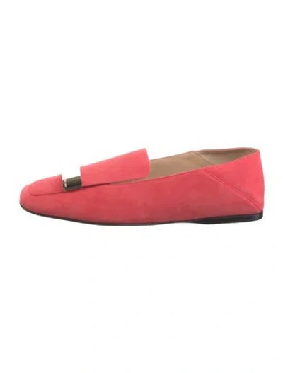 Pre-owned Sergio Rossi Suede Loafers In Pink