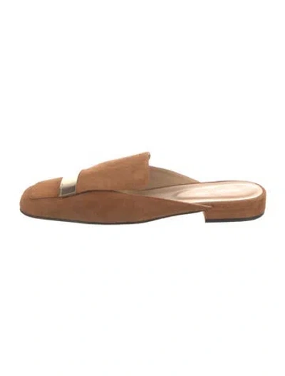 Pre-owned Sergio Rossi Suede Mules In Brown