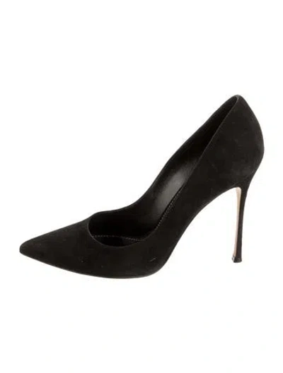 Pre-owned Sergio Rossi Suede Pumps In Black