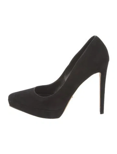 Pre-owned Sergio Rossi Suede Pumps In Black
