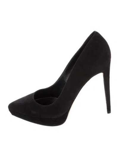 Pre-owned Sergio Rossi Suede Pumps In Black