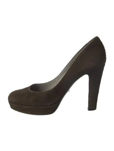 Pre-owned Sergio Rossi Suede Pumps In Black