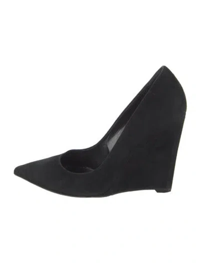 Pre-owned Sergio Rossi Suede Pumps In Black