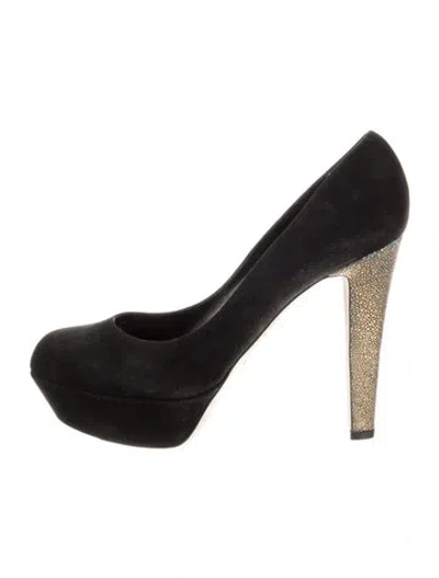 Pre-owned Sergio Rossi Suede Pumps In Black