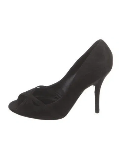 Pre-owned Sergio Rossi Suede Pumps In Black
