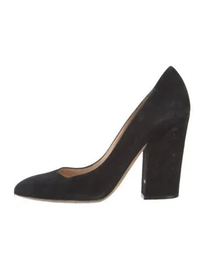Pre-owned Sergio Rossi Suede Pumps In Black