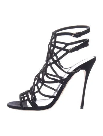 Pre-owned Sergio Rossi Suede Pumps In Black