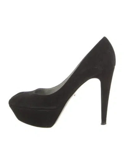 Pre-owned Sergio Rossi Suede Pumps In Black