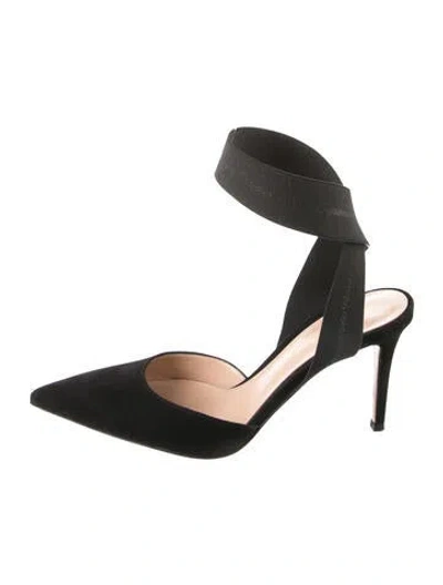 Pre-owned Sergio Rossi Suede Pumps In Black
