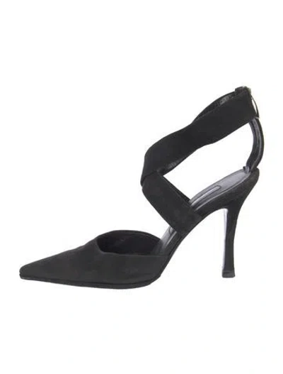 Pre-owned Sergio Rossi Suede Pumps In Black