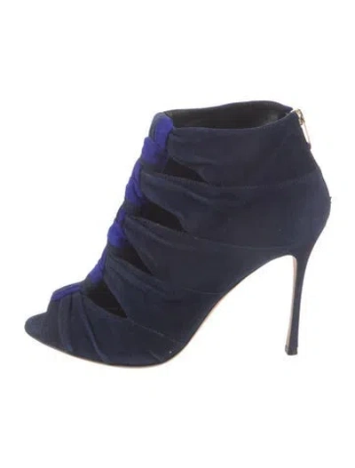 Pre-owned Sergio Rossi Suede Pumps In Blue