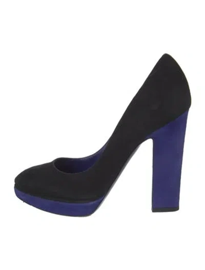 Pre-owned Sergio Rossi Suede Pumps In Blue