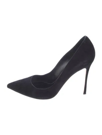 Pre-owned Sergio Rossi Suede Pumps In Blue