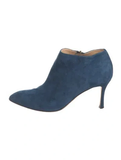 Pre-owned Sergio Rossi Suede Pumps In Blue