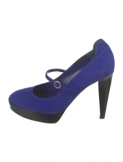 Pre-owned Sergio Rossi Suede Pumps In Blue