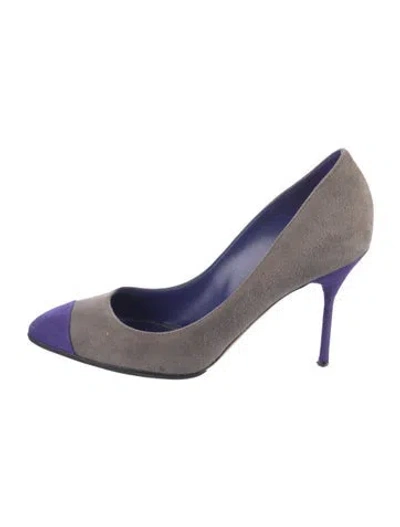 Pre-owned Sergio Rossi Suede Pumps In Brown