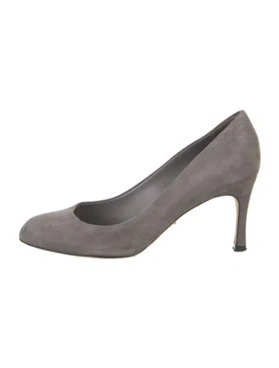 Pre-owned Sergio Rossi Suede Pumps In Gray