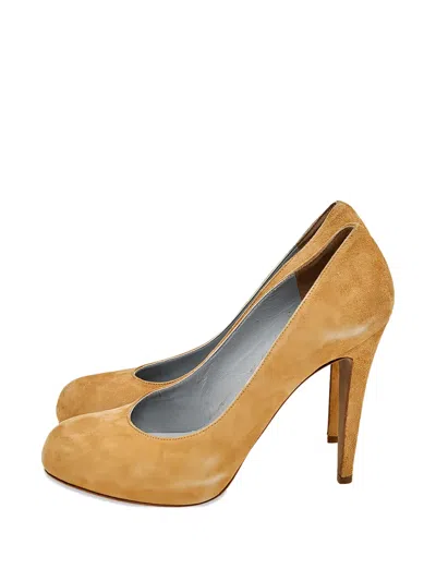 Pre-owned Sergio Rossi Suede Pumps In Neutral