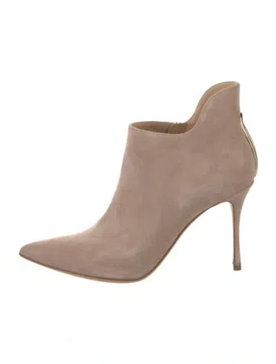 Pre-owned Sergio Rossi Suede Pumps In Neutral