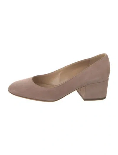 Pre-owned Sergio Rossi Suede Pumps In Neutrals