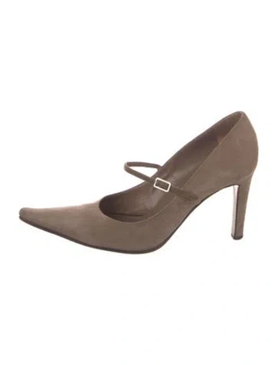 Pre-owned Sergio Rossi Suede Pumps In Neutrals