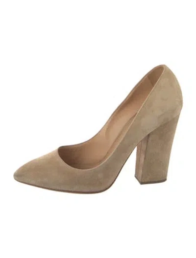 Pre-owned Sergio Rossi Suede Pumps In Neutrals