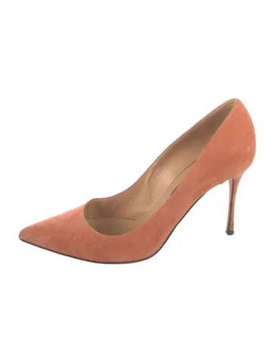 Pre-owned Sergio Rossi Suede Pumps In Pink