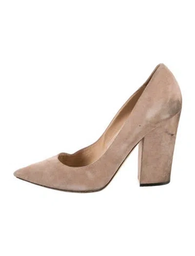 Pre-owned Sergio Rossi Suede Pumps In Yellow