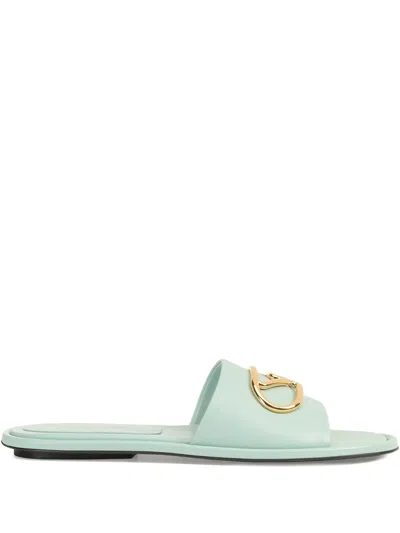 Sergio Rossi Surge Flat Sandals In Blue