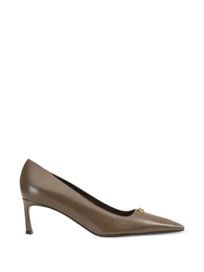 Sergio Rossi Surge Logo Pumps In Brown