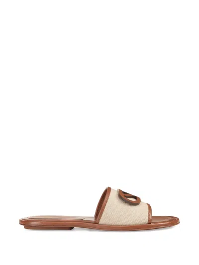 Sergio Rossi Surge Logo-detail Sandals In Neutral