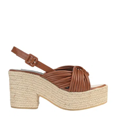Sergio Rossi Thick-soled High-heeled Sandals In Nude