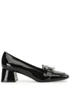 Sergio Rossi Twenty Crystal Buckle Pumps In Black