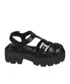 Sergio Rossi Twenty Crystal-embellished Platform Sandals In Black