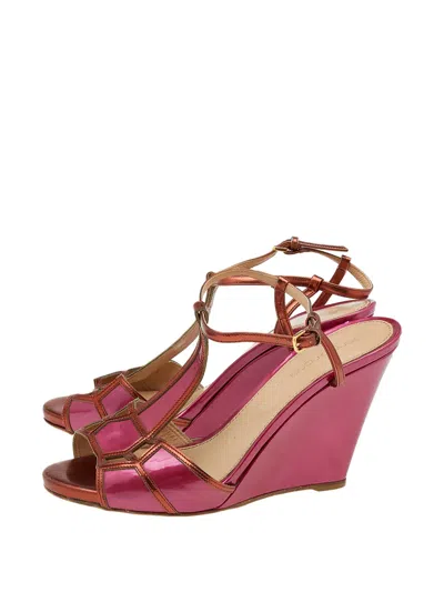 Pre-owned Sergio Rossi Two-tone Sandals In Pink