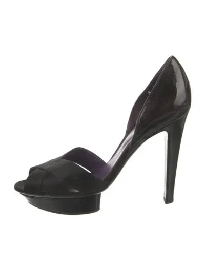 Pre-owned Sergio Rossi Velvet Sandals In Black