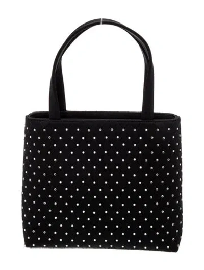 Pre-owned Sergio Rossi Velvet Top Handle Bag In Black
