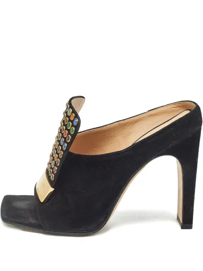 Pre-owned Sergio Rossi Vintage 105mm Embellished Heeled Sandals