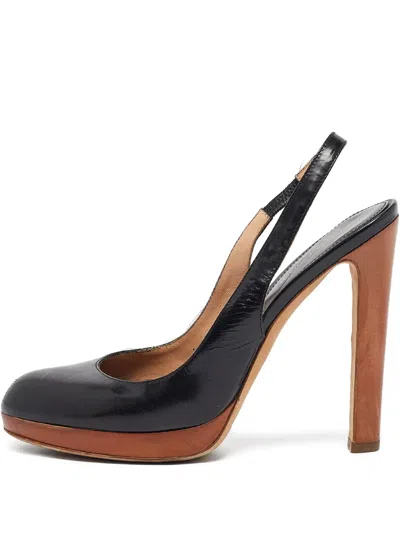Pre-owned Sergio Rossi Vintage 120mm Slingback Platform Pumps