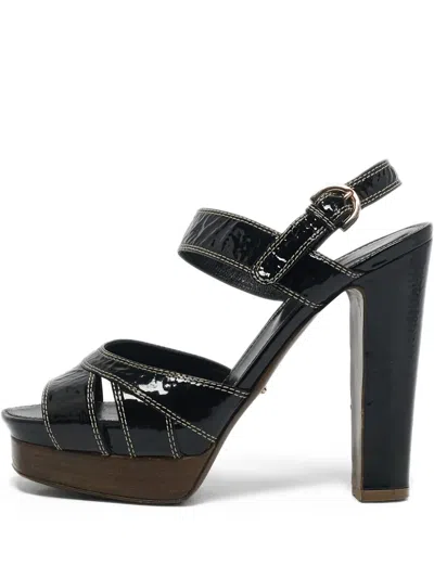 Pre-owned Sergio Rossi Vintage 130mm Patent Sandals