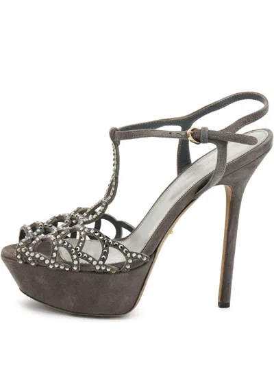 Pre-owned Sergio Rossi Vintage 135mm Embellished Sandals