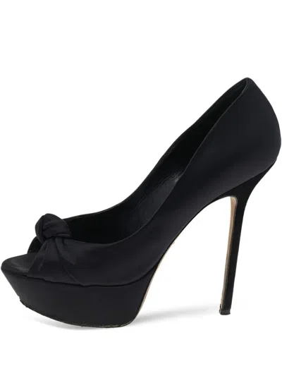 Pre-owned Sergio Rossi Vintage 140mm Platform Peep-toe Pumps