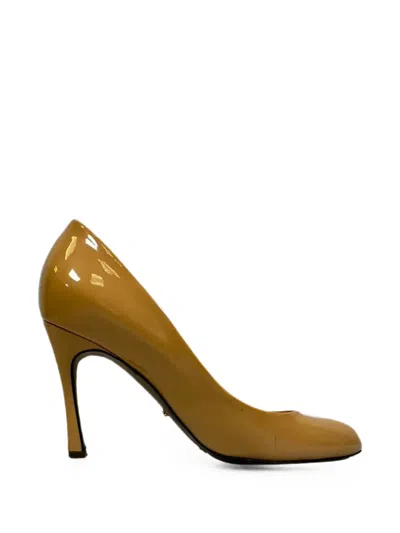Pre-owned Sergio Rossi Vintage 2010-2020s Patent Leather Pumps In Neutrals