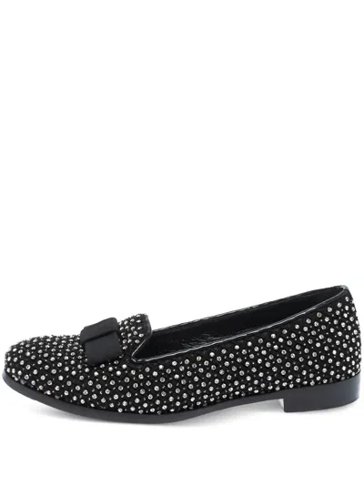 Pre-owned Sergio Rossi Vintage 2024 Crystal-embellished Ballet Flats In Black