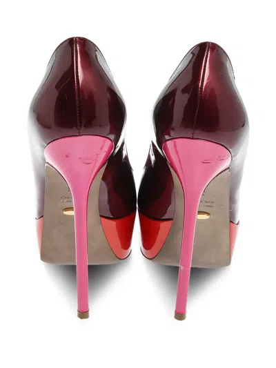 Pre-owned Sergio Rossi Vintage 356355 Burgundy In Red